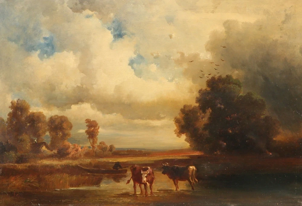 Paesaggio con mucche